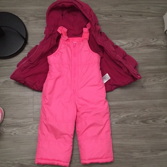 Set baby girl 18-24 Month snowsuit & boots size 5 - Picture 2 of 8